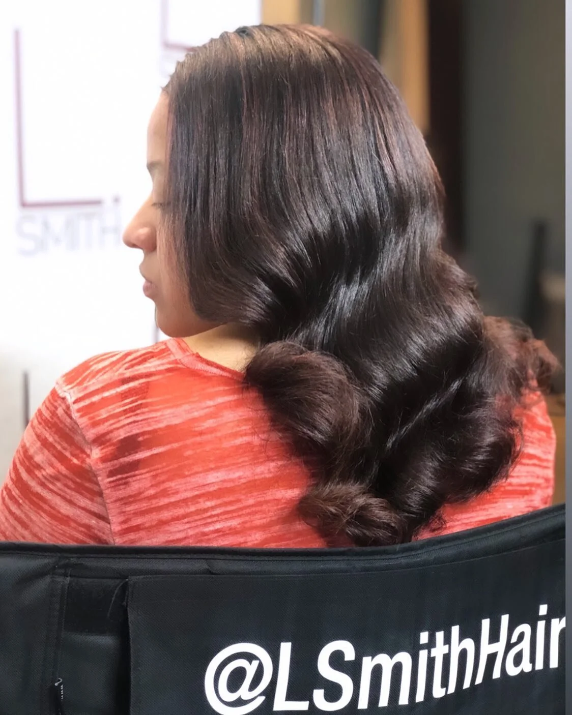 Because Healthy Hair Matters! 

Process: Black Cherry Demi Color/Deep Conditioning/Silk Press/Pin Curls w/ a Comb Out
Products: @sequenceprofessional Smoothing System 6, 7, &amp; 8
#hair#hairstyles#silkpress#press#silkyhair#wavyhair#dc#dchair#dmvhair