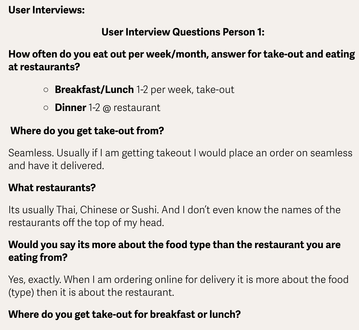 User Interviews