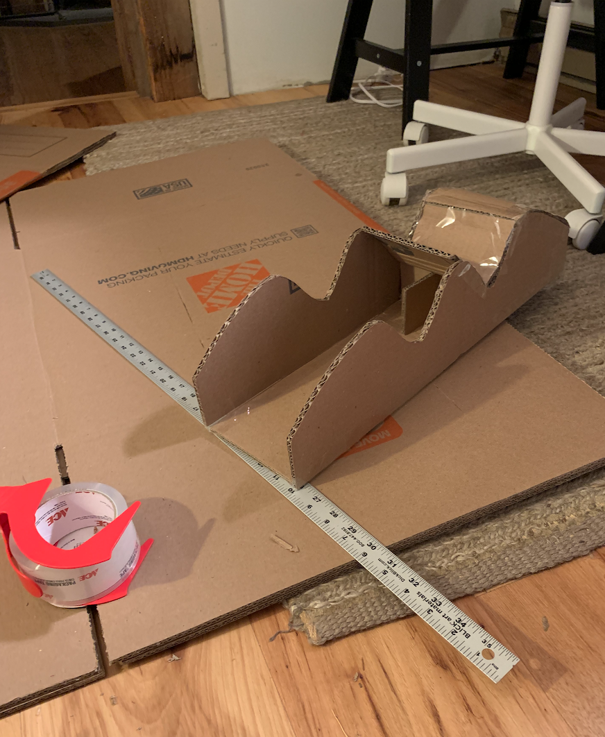 make full-size pieces out of cardboard