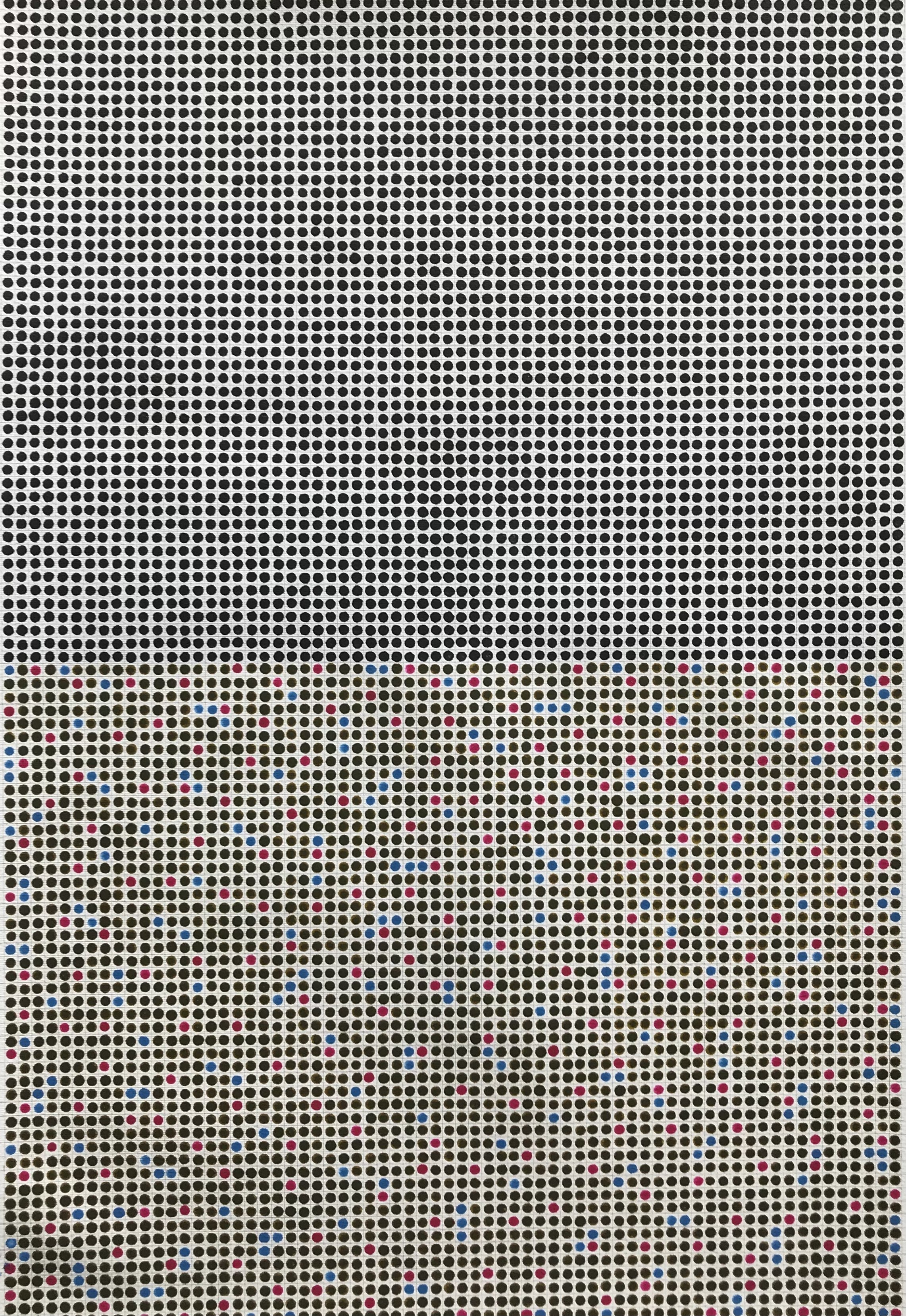 50% Black I : 2021 : Watercolour, ink and pencil on paper : 43 x 63.5cm
