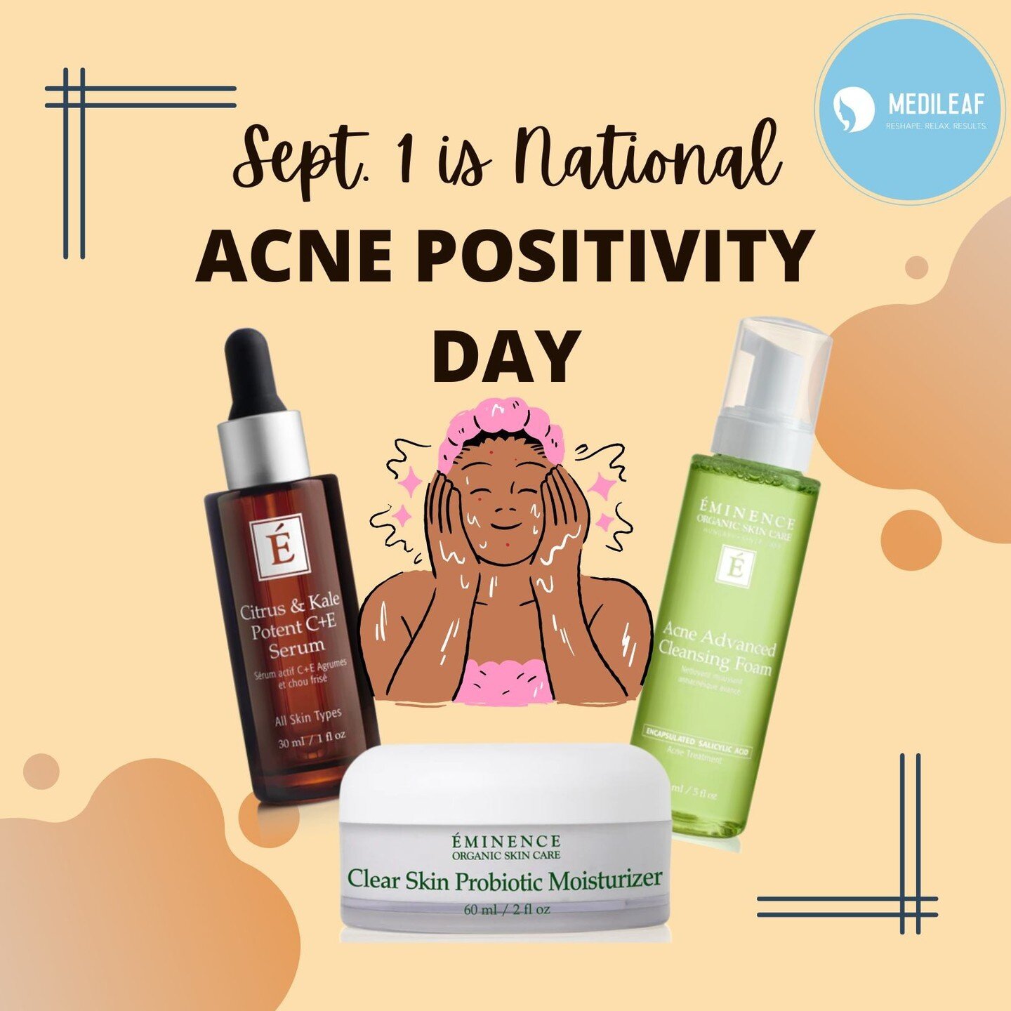 ✨ Happy Acne Positivity Day! ✨
Acne is a skin phenomenon that occurs when oil and dead skin cells clog your hair follicles. It creates pimples, whiteheads, as well as blackheads.

Acne plays a huge part in the skincare industry. It's something that w