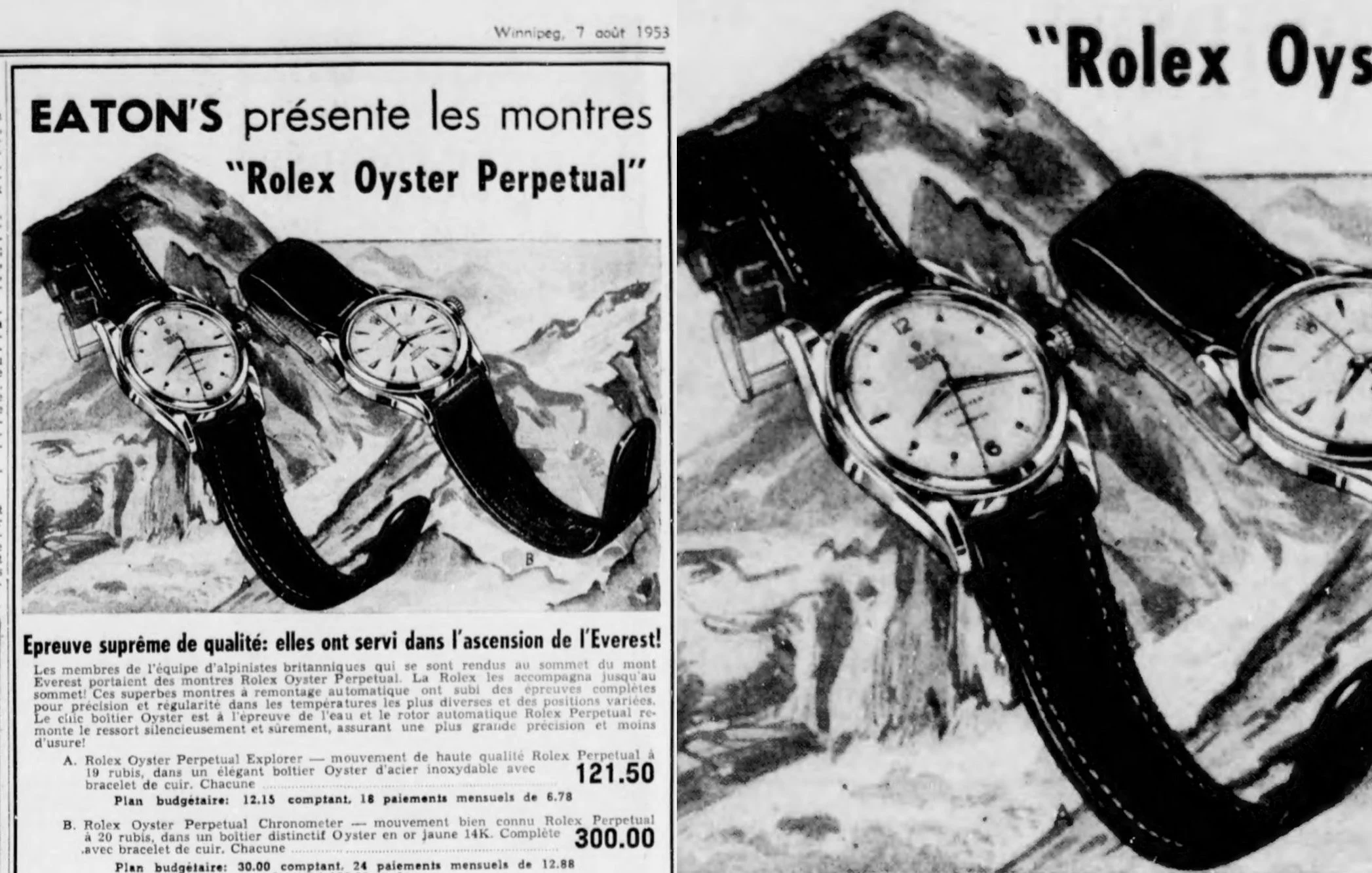 Rolex Explorer 1 Vintage Reklam