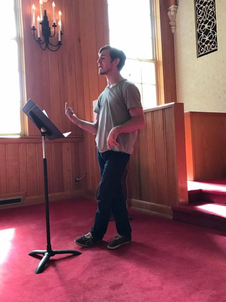  Nate Underwood preaching. 