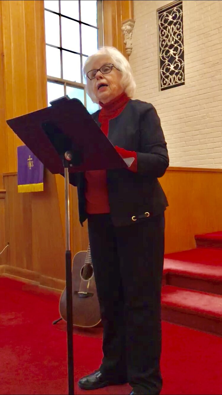  Annette McRay preaching her first sermon on All Saints Day. 