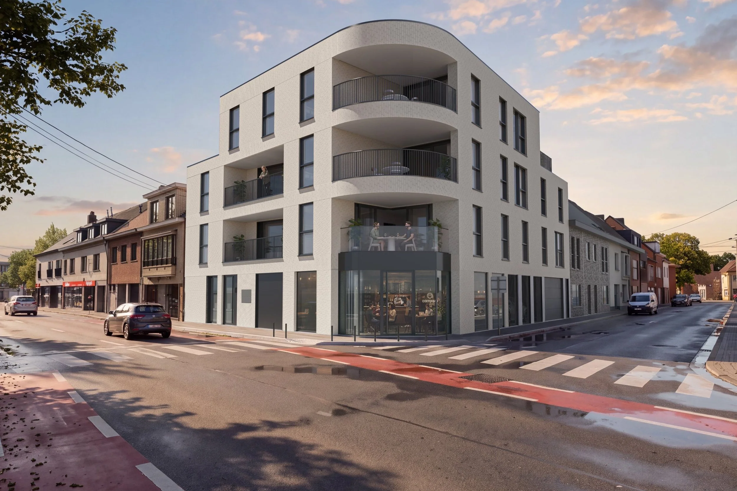 Nieuwbouwproject Brugsesteenweg 563 hoek André De Bruynestraat in Mariakerke