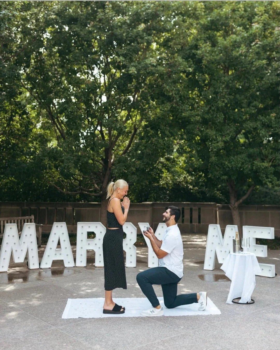 A moment they&rsquo;ll never forget 💍 

Surrounded by glowing Marry Me marquee letters and pure magic in the air. Make your proposal shine&mdash;visit luminatekc.com to book. 

proposal &bull; marquee lights &bull; engagement &bull; Kansas City &bul