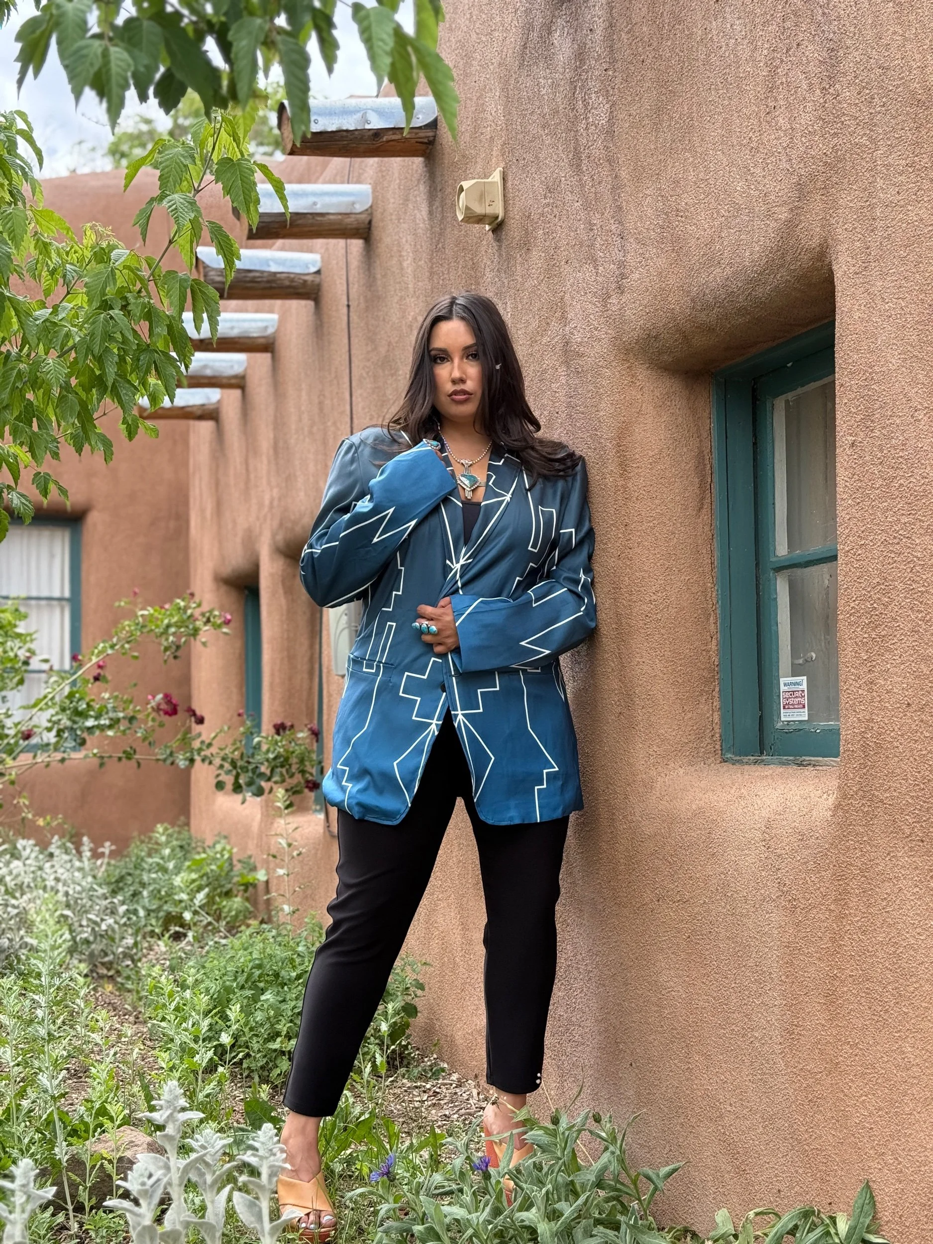 "Blue Ombre Suit Jacket" Unisex