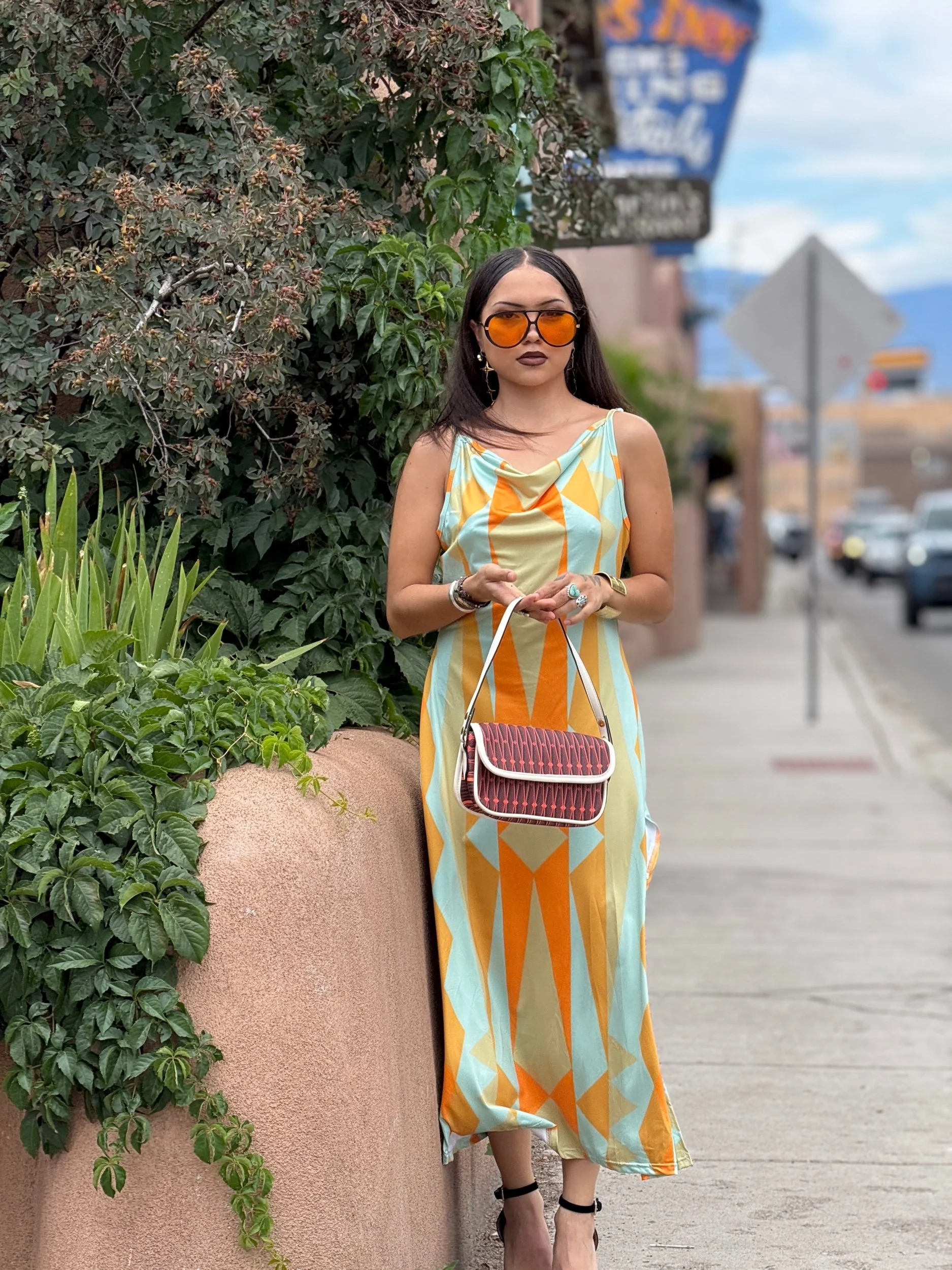 Satin Slip Dress Matcha