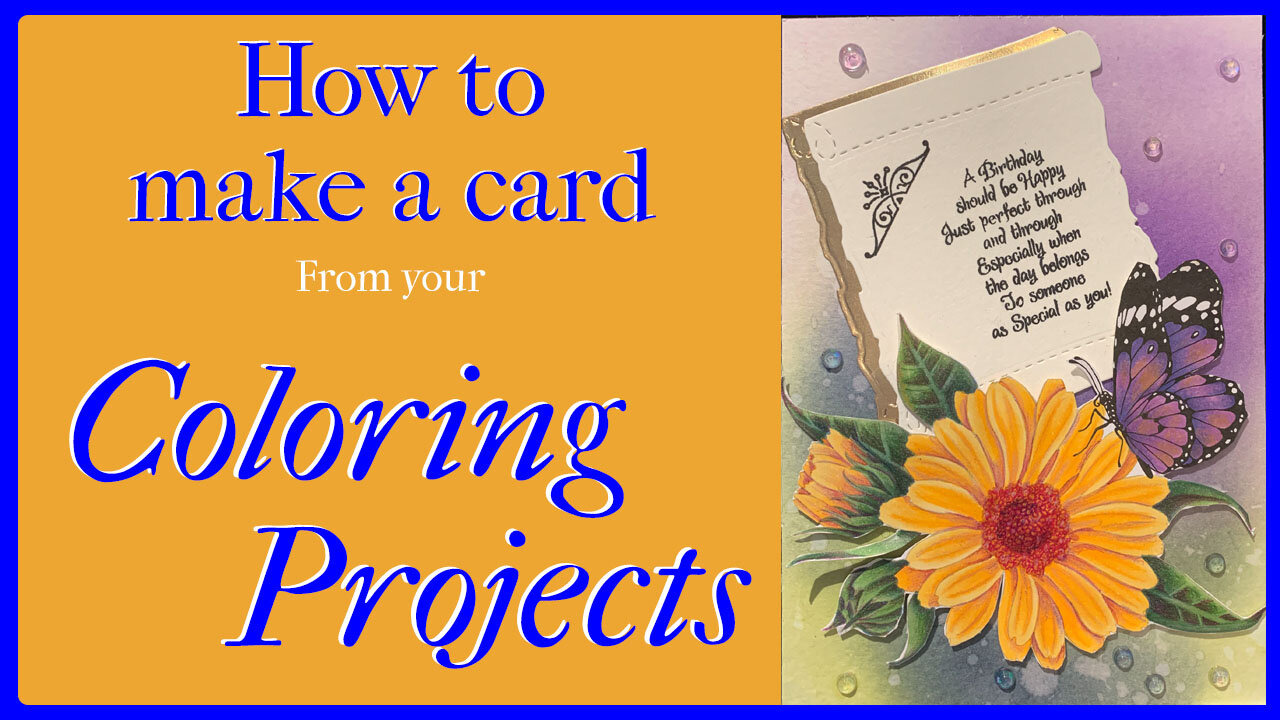 How to make a card from your Copic Marker coloring projects