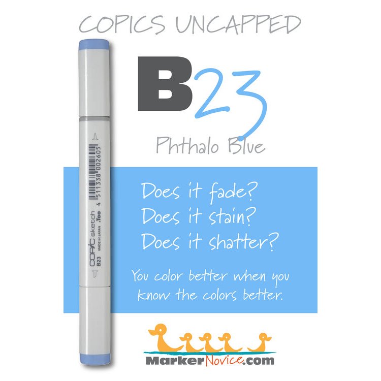 B23 - Copic Sketch Marker Phthalo Blue — Violeta Ink