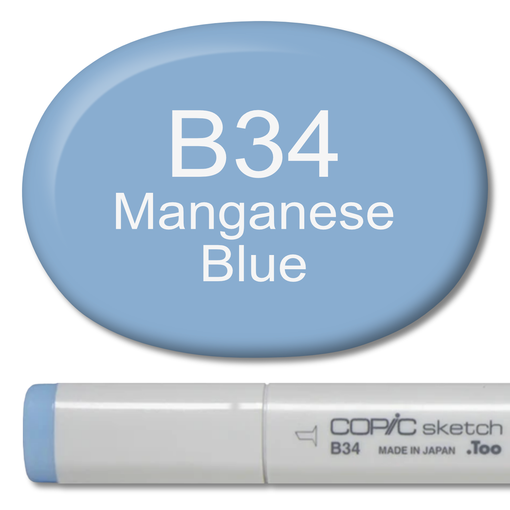 B34 - Copic Sketch Marker Manganese Blue — Violeta Ink
