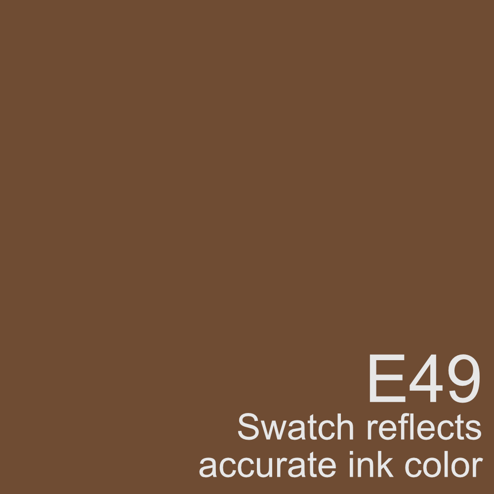E49 Dark Bark: Copics Uncapped (Marker Swatch, Ink Testing) — Marker Novice