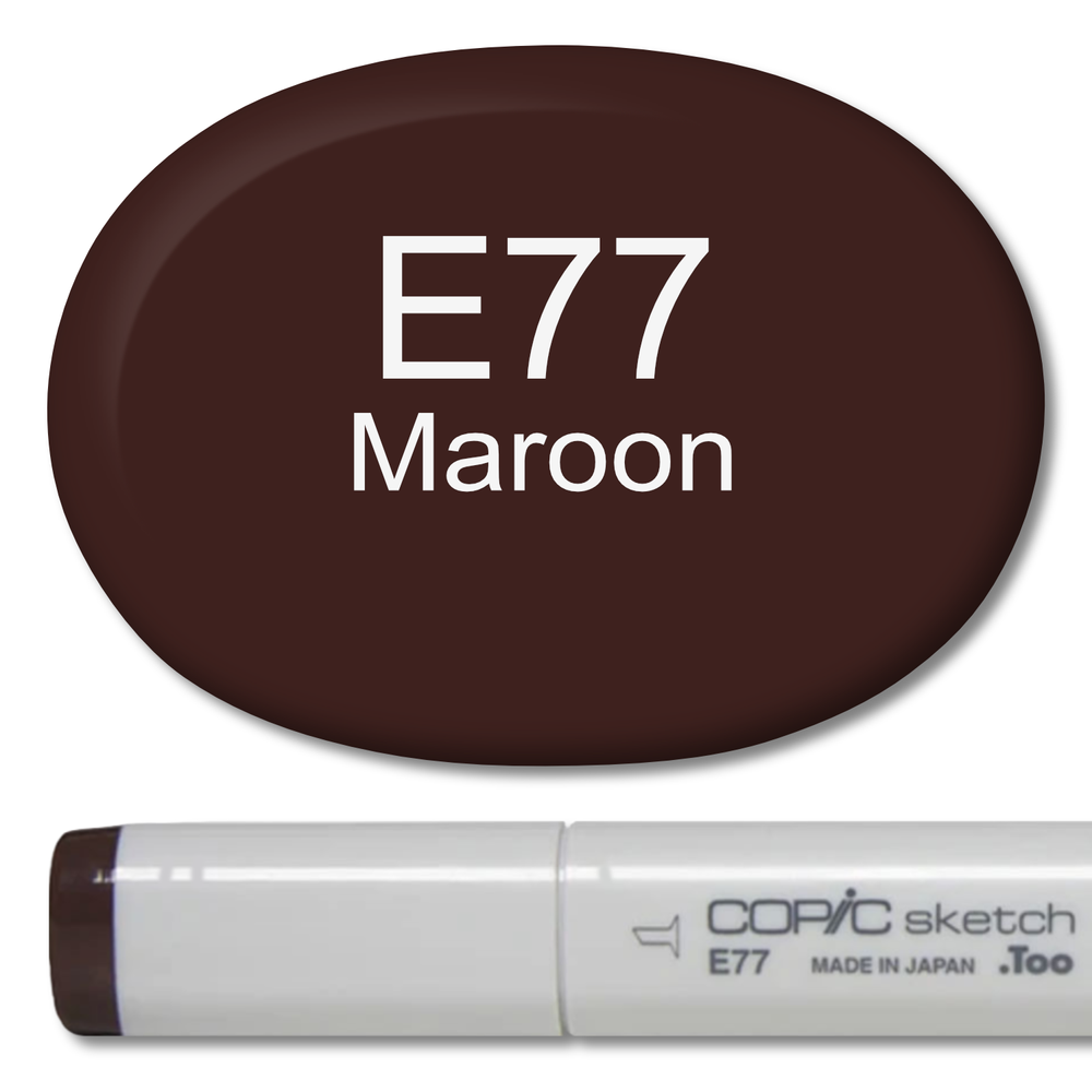 Maroon　Sketch　E77　Copic　Marker　—　Violeta　Ink
