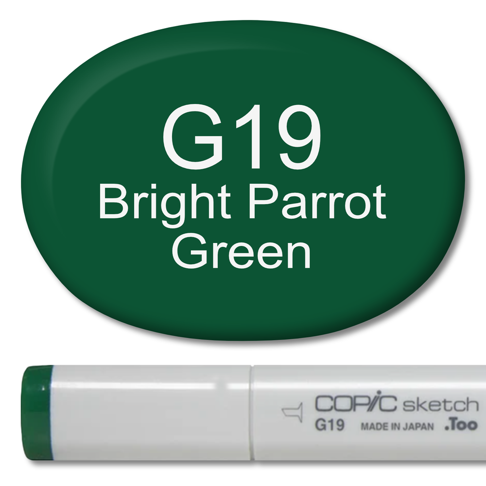 G19 - Copic Sketch Marker Bright Parrot Green — Violeta Ink
