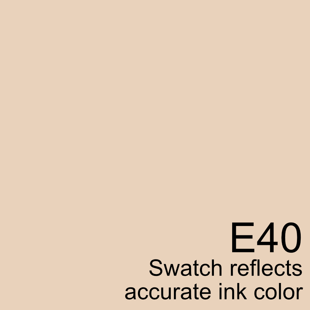 E40 Brick White: Copics Uncapped (Marker Swatch, Ink Testing