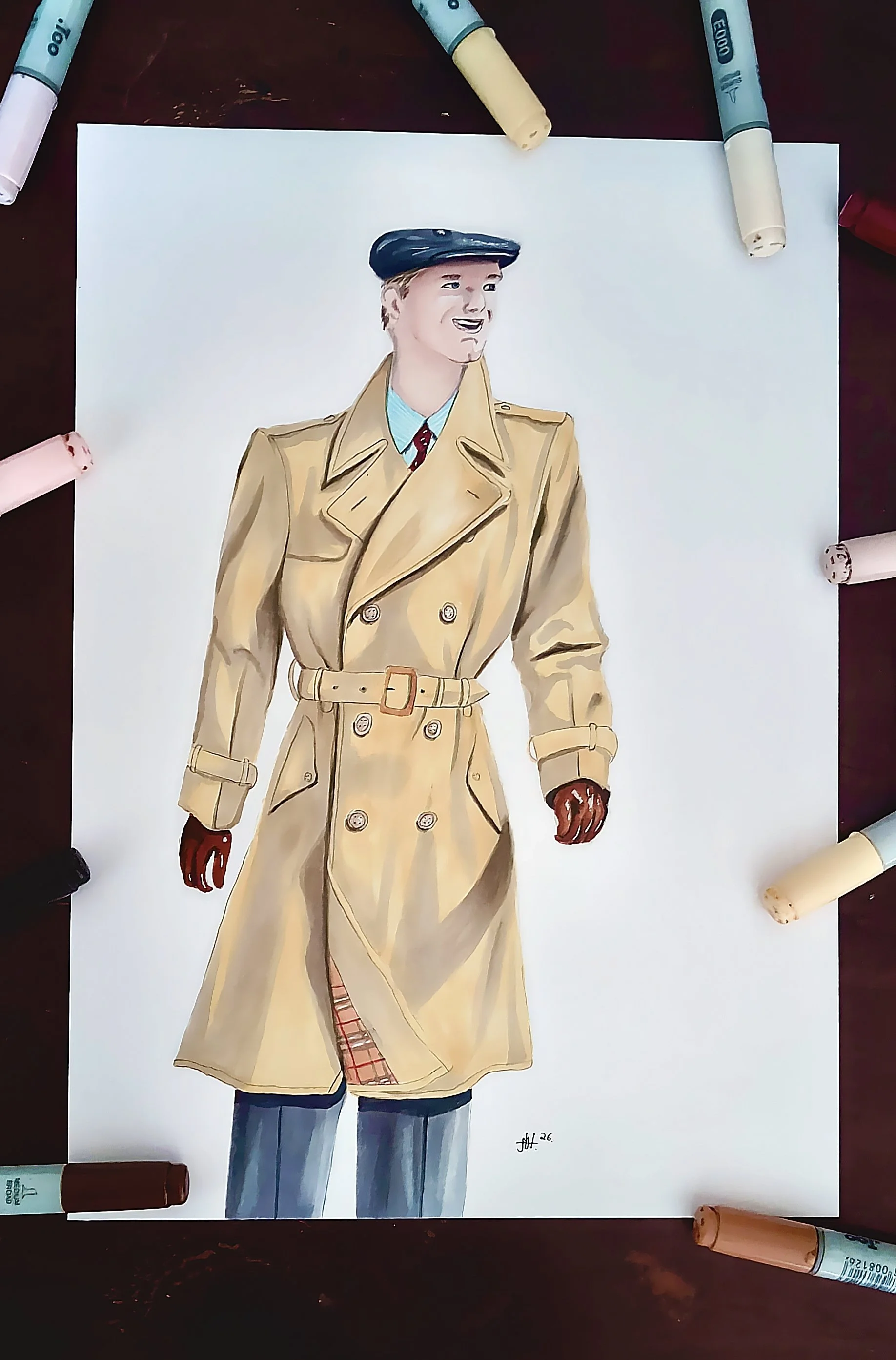 Vintage Burberry illustration