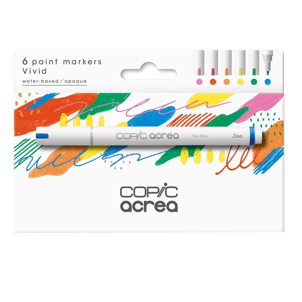 Copic Acrea Paint Marker -  Vivid ( 6 Color Set)