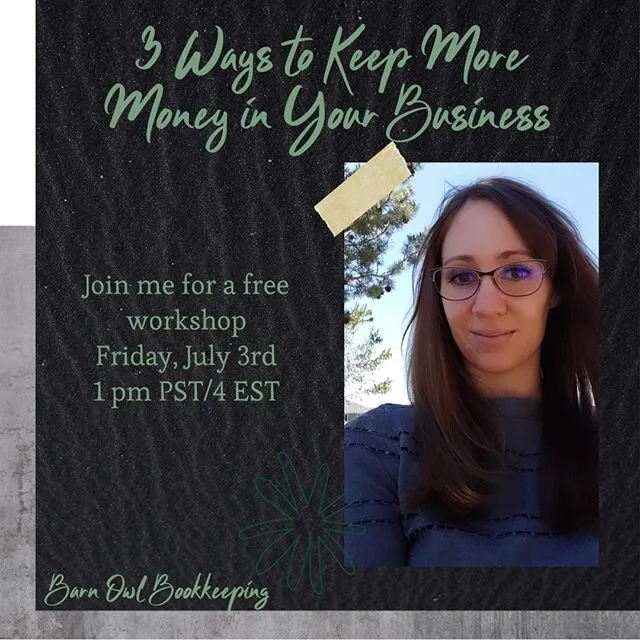 Do you wonder where all your hard earned income goes? Sure seems like for all the time you spend working, more money should be hitting your bank account.⁠
⁠
Join me on Friday at 1pm PST to discuss 3 ways to keep more money in your business. Link in b