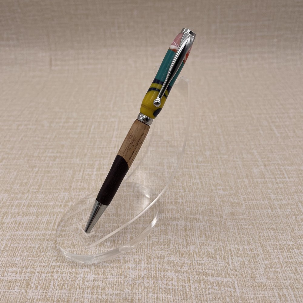 Wood and Acrylic Pen- Slimline Pen with Pizzazz — The Tragic Whale