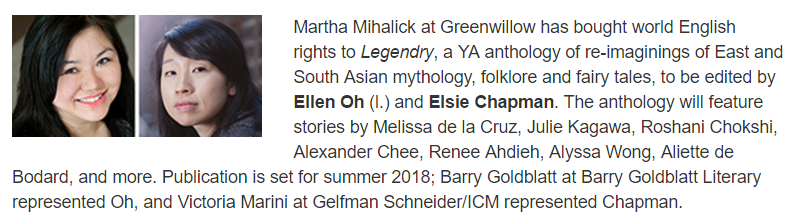 Anthology news: LEGENDRY!