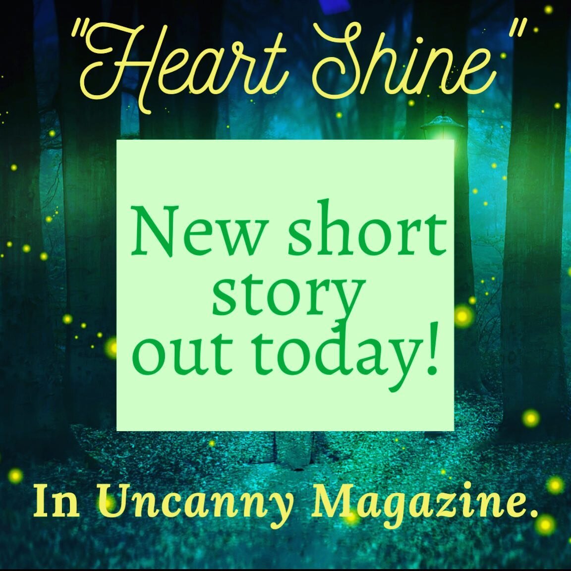 Happy June, the month of june bugs, or fireflies, which is perfect, since the first short story I&rsquo;ve written in a couple of years&mdash;which features fireflies&mdash;is out today in @uncanny_magazine! (The link to read it is in my bio.)

It&rs