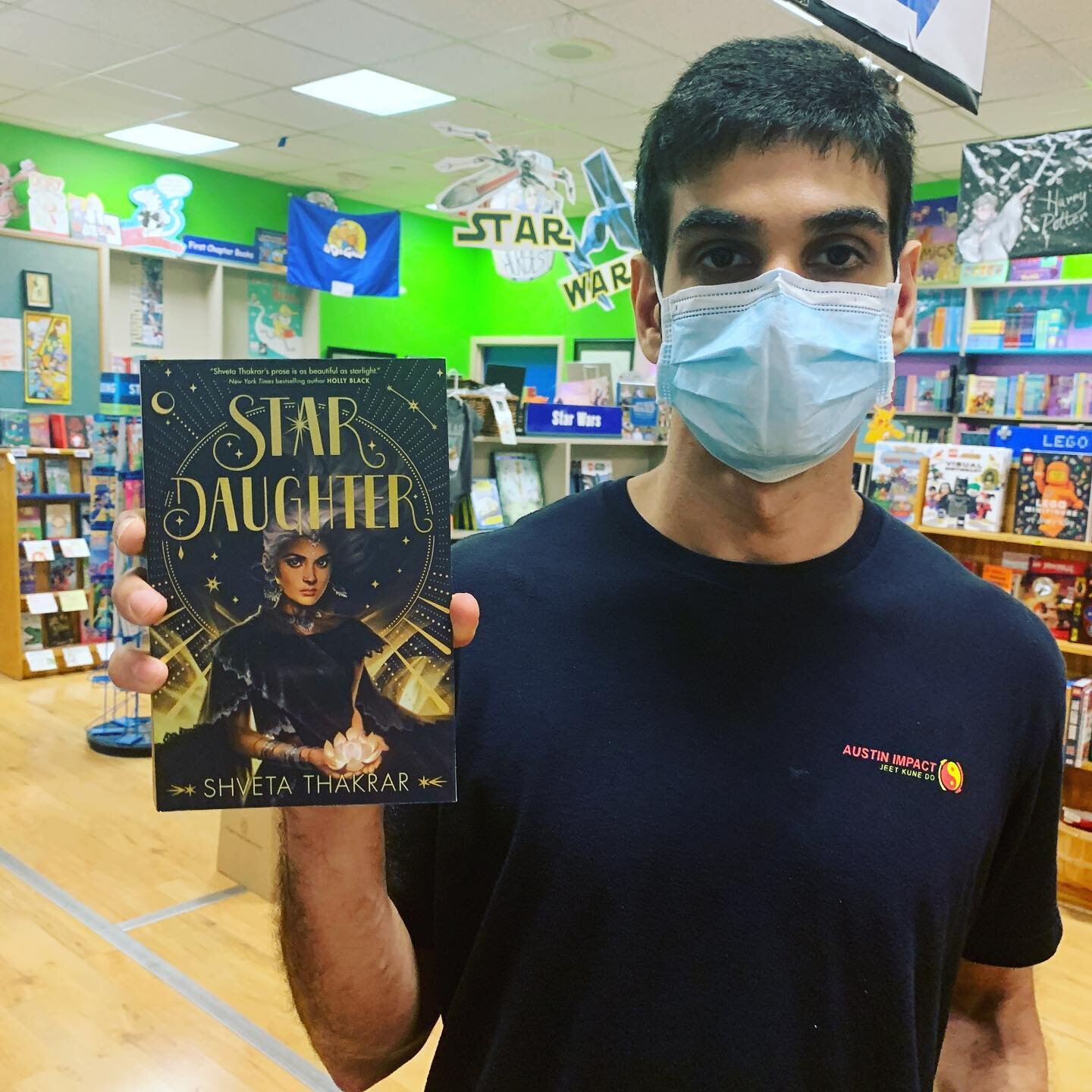 Look what&rsquo;s out today! My handsome baby brother is modeling the paperback of STAR DAUGHTER&mdash;which contains the first two chapters of THE DREAM RUNNERS. 🐍🦅💎📕 If you want a sneak peek, go grab your copy! ✨✨✨✨✨

The lovely shelf talker is