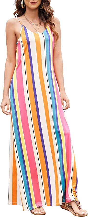 OURS Bohemian Spaghetti Strap Maxi Dress