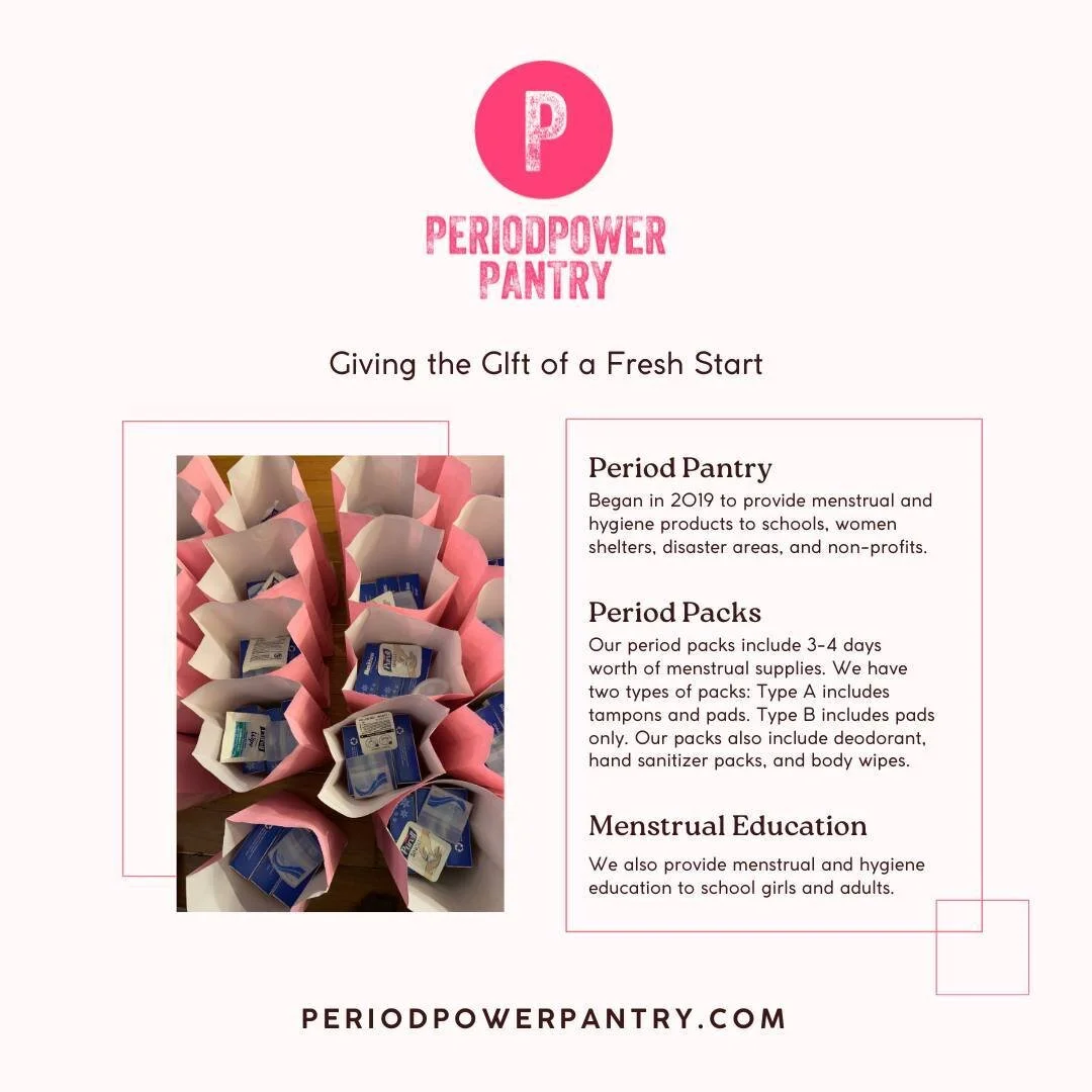 Who and What is PeriodPower Pantry?!⁠
⁠
Just a little reminder!! 😃⁠
⁠
⁠
#periodpowerpantry #periodpower #periodpacks #periodequity #menstruationmatters #normalizeperiods #keepgirlsinschool #girlpower #setxperiodequity #setxperiodpantry