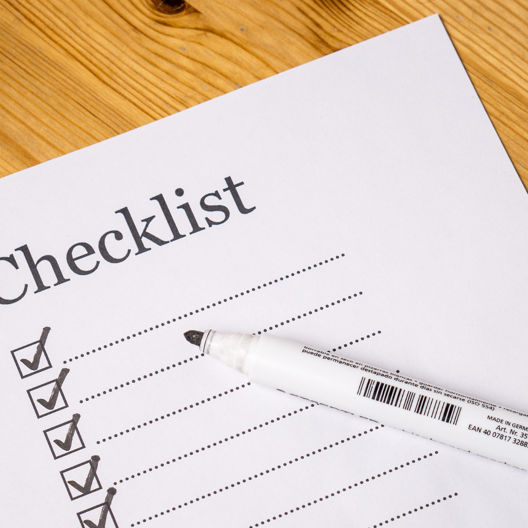 Pageant Check List