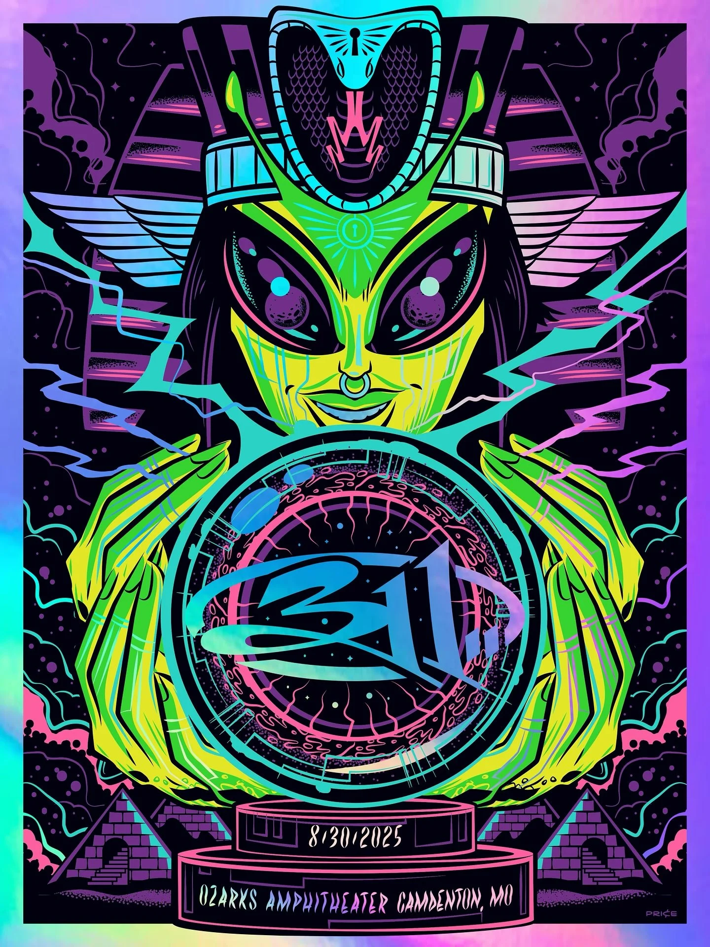 @311 played their Camdenton show tonight.
I was lucky enough to create the poster for it. Huge thanks to @invisible_industries for the opportunity.

A limited number will be available at the show tonight.
I&rsquo;ll have a run of screenprinted APs av