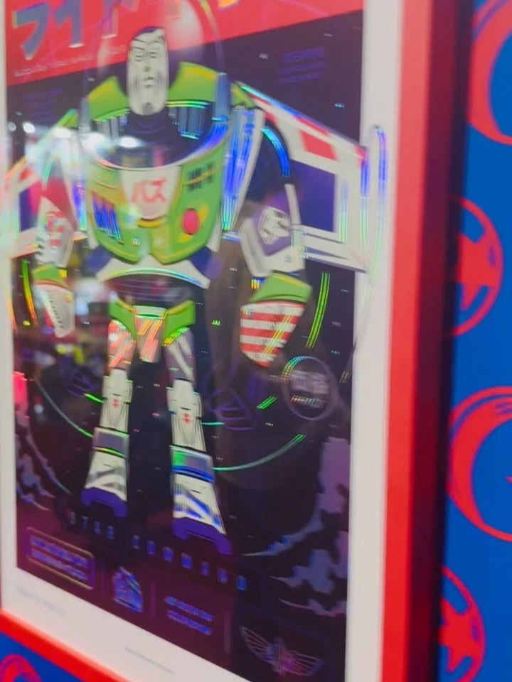 So excited to make the trip to Melbourne today with @lwilsonaus to check out the Toy Story 30 Years & Beyond Exhibition. Out of 30 amazing artists, I was fortunate enough to get to draw BUZZ…Oh, and a 3 metre high statue of him. Dream come