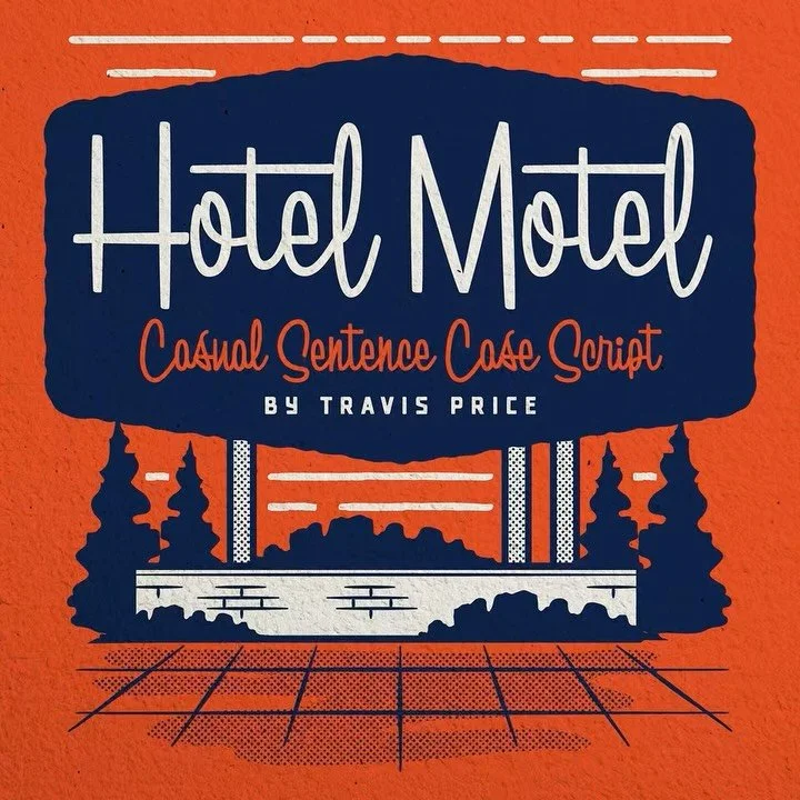 A massive thank you to everyone who has grabbed my new font Hotel Motel so far&hellip; the response has been amazing.
Seeing it pop up in logos, packaging and illustrations already&hellip; honestly, it means the world.

If you&rsquo;ve been eyeing it