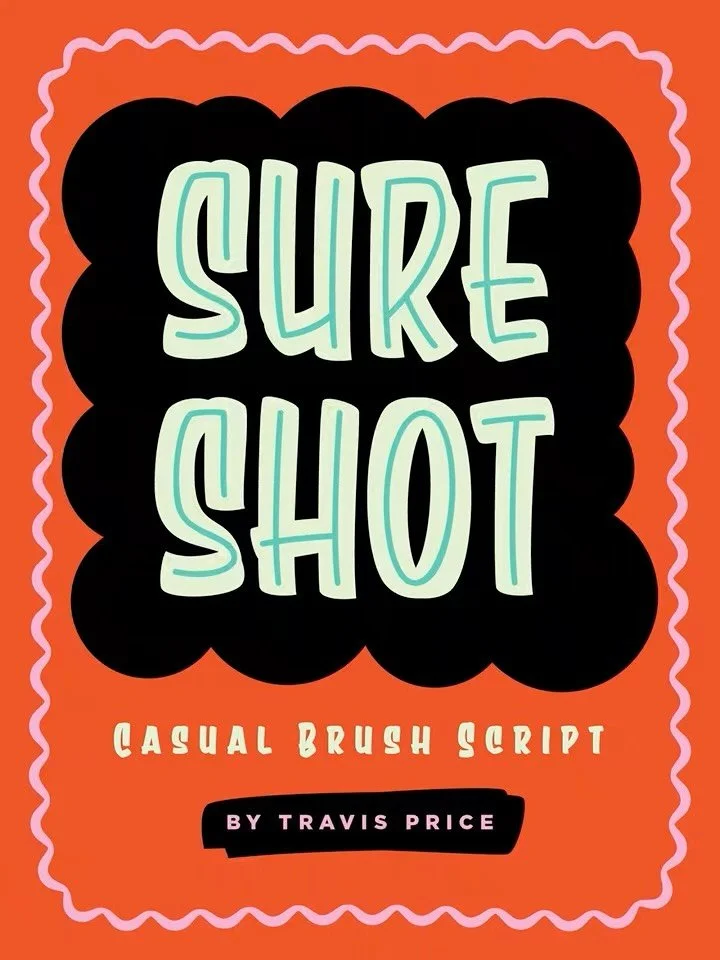 Really stoked to kick off 2026 with this font&hellip;Sure Shot.

Inspired by hand-painted sale signs, show cards, and the kind of lettering that used to stop you in your tracks.
It&rsquo;s bold, a little rough, and built to stand out.

Take 25% off w
