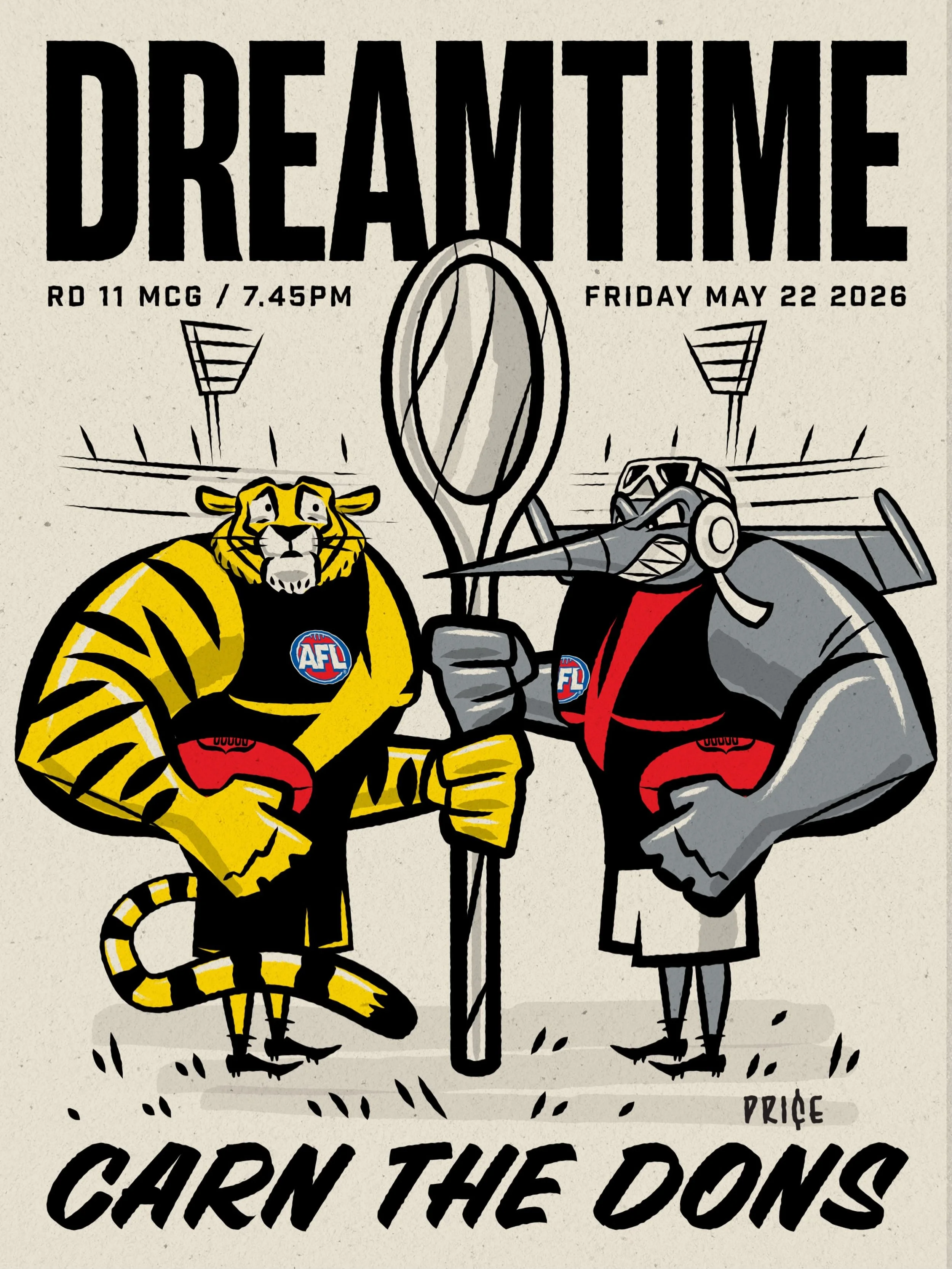 To all my loser Richmond supporting mates&hellip;.Our Grand Final is upon us!!!
This Friday! Dreamtime at the G!&hellip; Aka The battle of the spoon!!!

Who wins the game? Who wins the spoon?

Carn the Dons!

#Essendon #AFL #Mascot