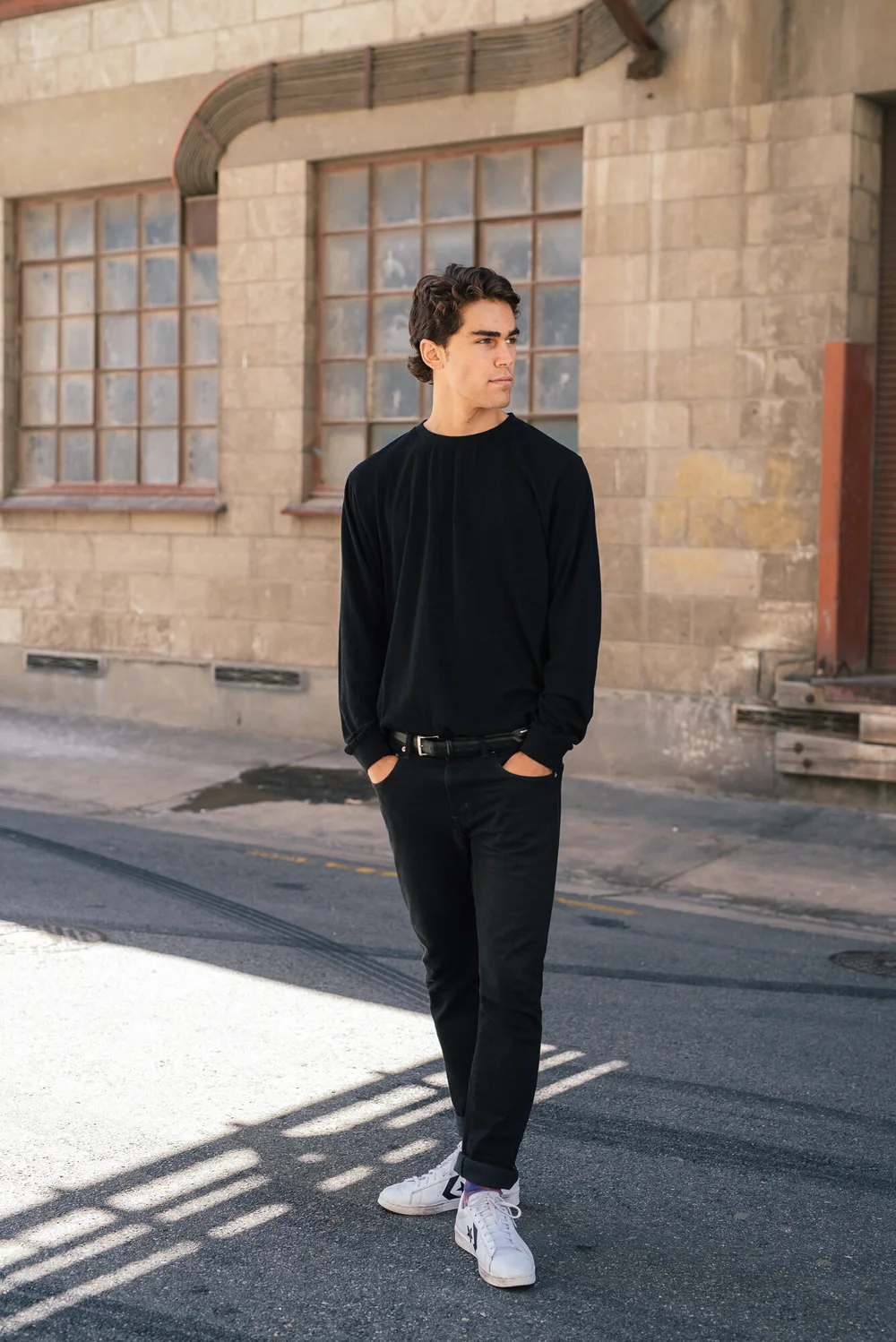 Boxy Long Sleeve Tee / Black — Hemp Clothing Australia