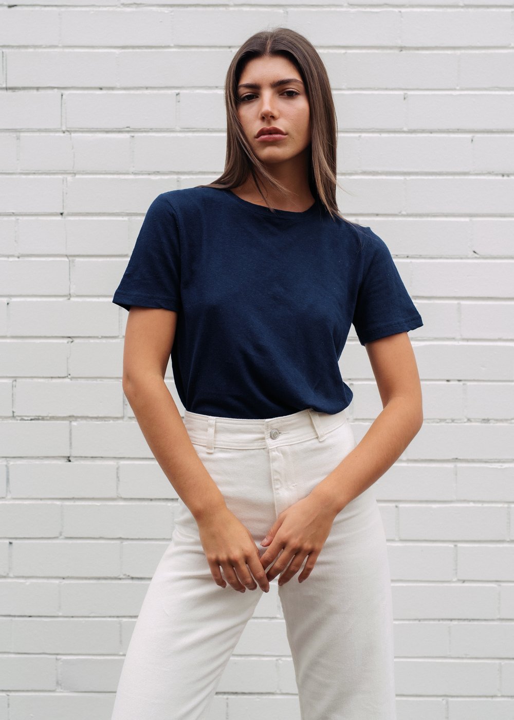 Women's Hemp T-Shirt – Navy Sustainable & Ethical Tees Basics — Hemp Clothing Australia