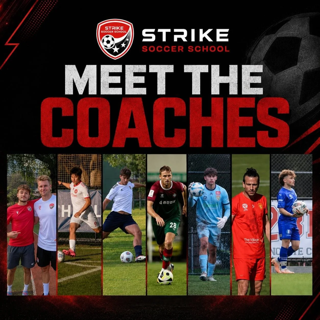 MEET THE COACHES!

You might see our wonderful coaches around! We have a star cast of coaches with some strong footballing backgrounds! 

Left to right:

Coach Noah: SL3 Senior player and Strike manager 
Coach Kasper: Northcote City senior player
Coa