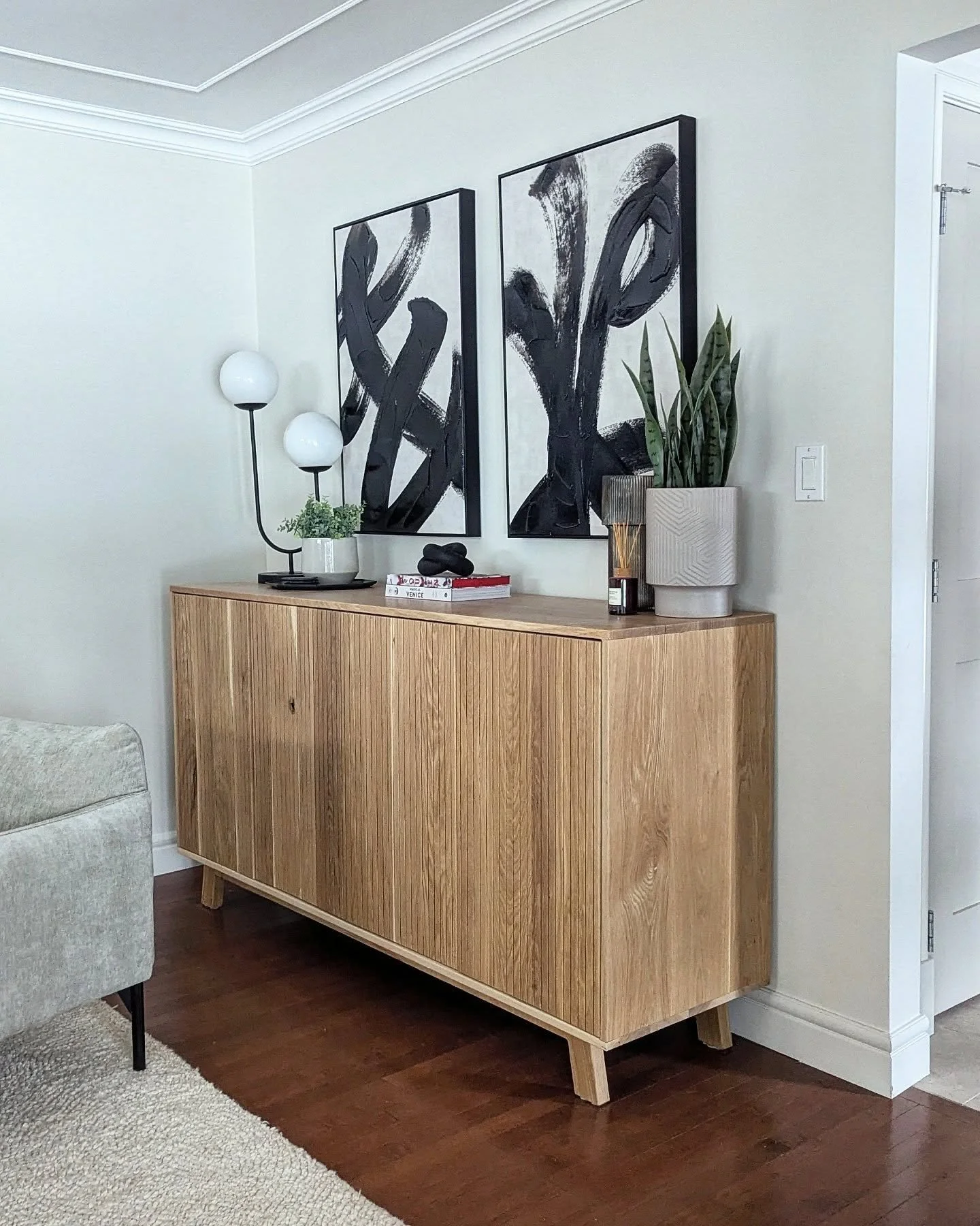 Custom solid White Oak side board 🌟