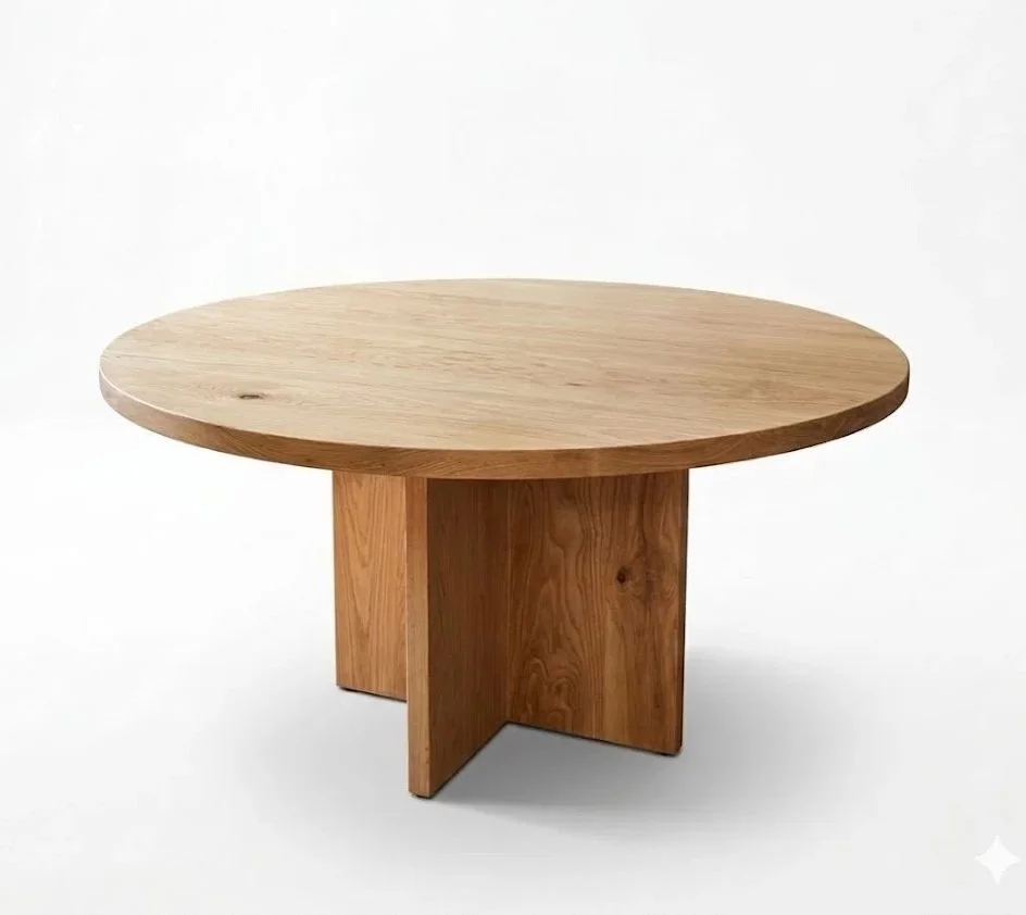 Fallen Timber Furniture - Custom Round Dining Tables Calgary | Fluted ...
