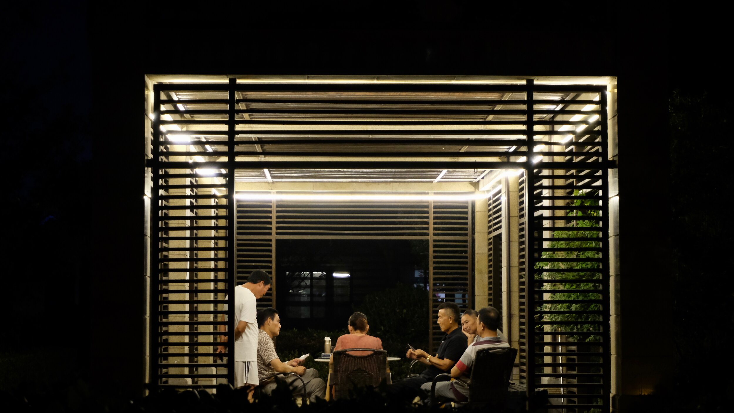  In the evenings it’s common to see some of our older neighbors underneath the covered areas, playing a game of cards. 