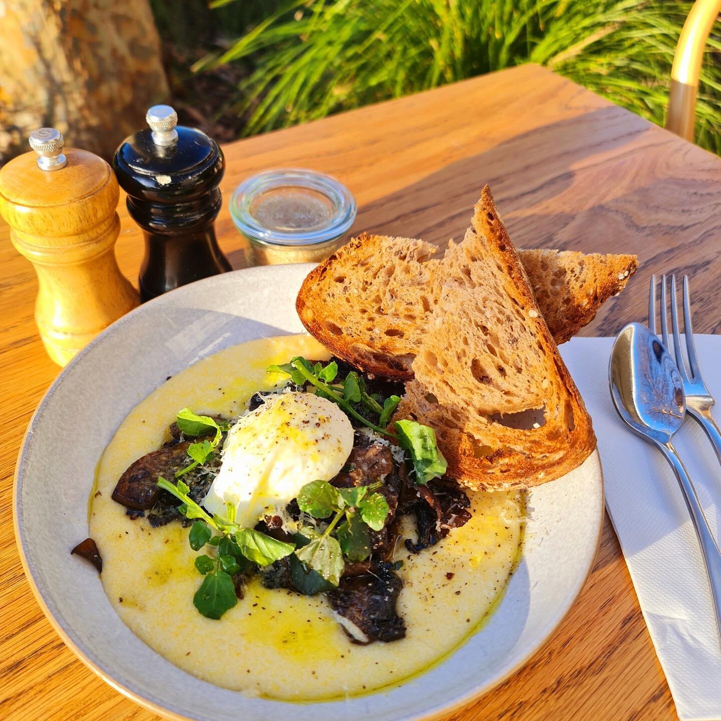 SAUT&Eacute;ED MUSHROOMS WITH CREAMY POLENTA

Served with a poached egg, pecorino and miche.

Come in and try out our special this week!

&bull;
&bull;
&bull;
&bull;
&bull;
&bull;
&bull;
&bull;

#eliette #whitehorsecoffee&nbsp;#keepitspecial #support