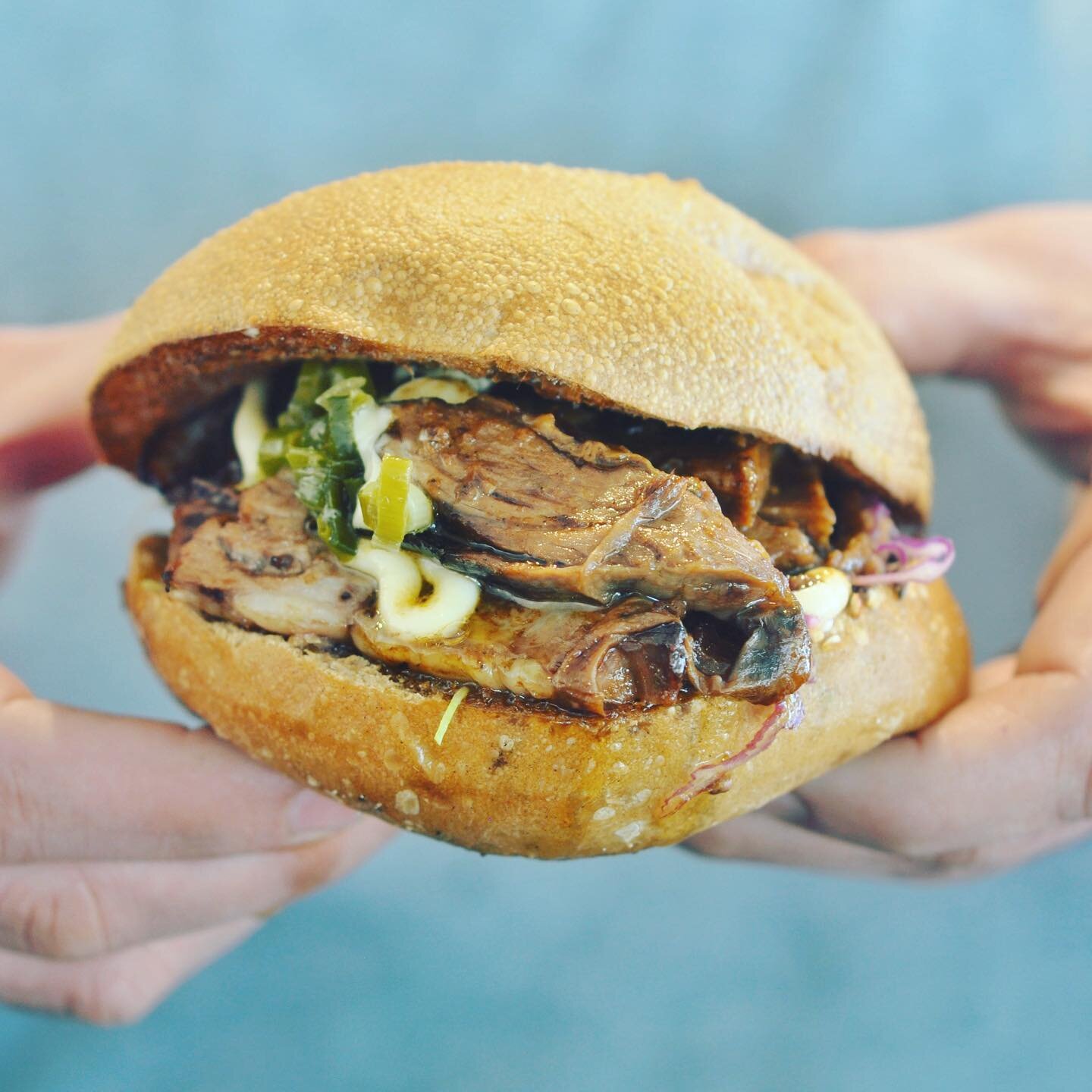 Honey Mustard Braised Beef Roll. One of our lunch time favs! Throw in some crunchy slaw, aioli and it&rsquo;s hard to miss! Just an idea for your next visit. And that soft, brioche bun and pan jus&hellip; we&rsquo;ll stop 😂😋

#eliettesutherland #wh