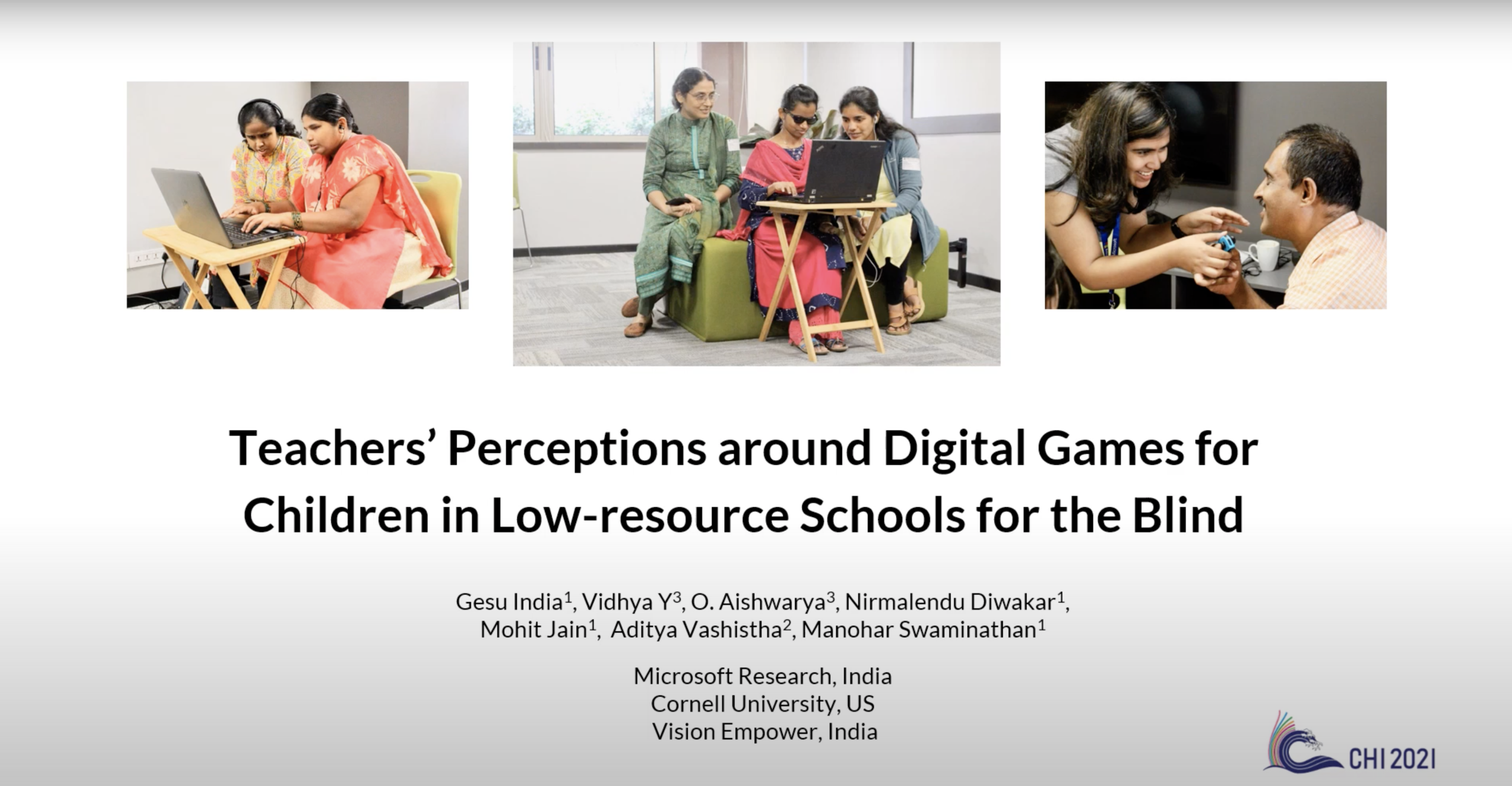 CHI '21: The 2021 ACM CHI Conference on Human Factors in Computing Systems