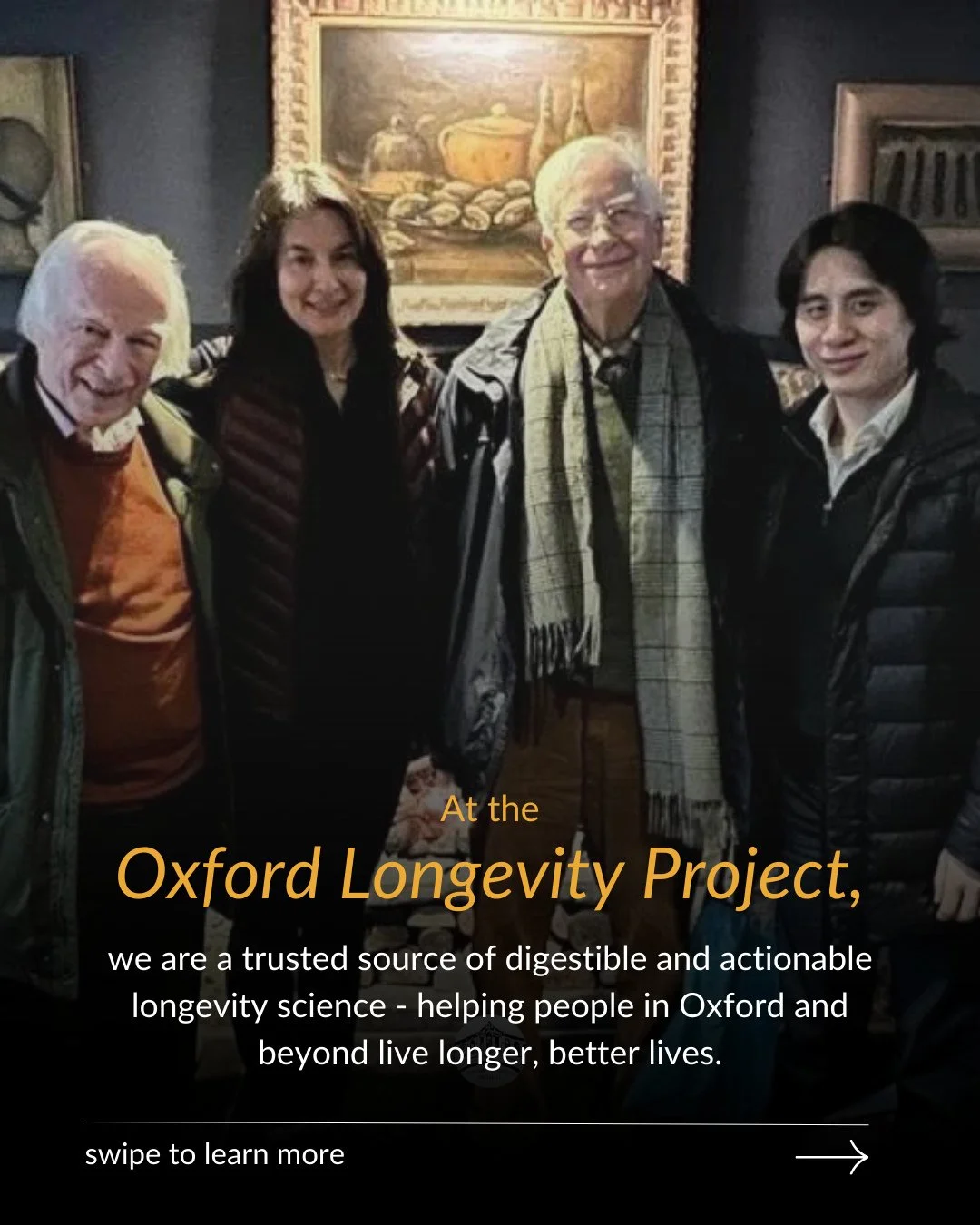 Help Us Make Longevity Knowledge Actionable for All 🌍⁠
⁠
At the Oxford Longevity Project, our mission is to make trusted longevity science digestible, practical, and accessible &mdash; helping people in Oxford and beyond live longer better.⁠
⁠
We pr