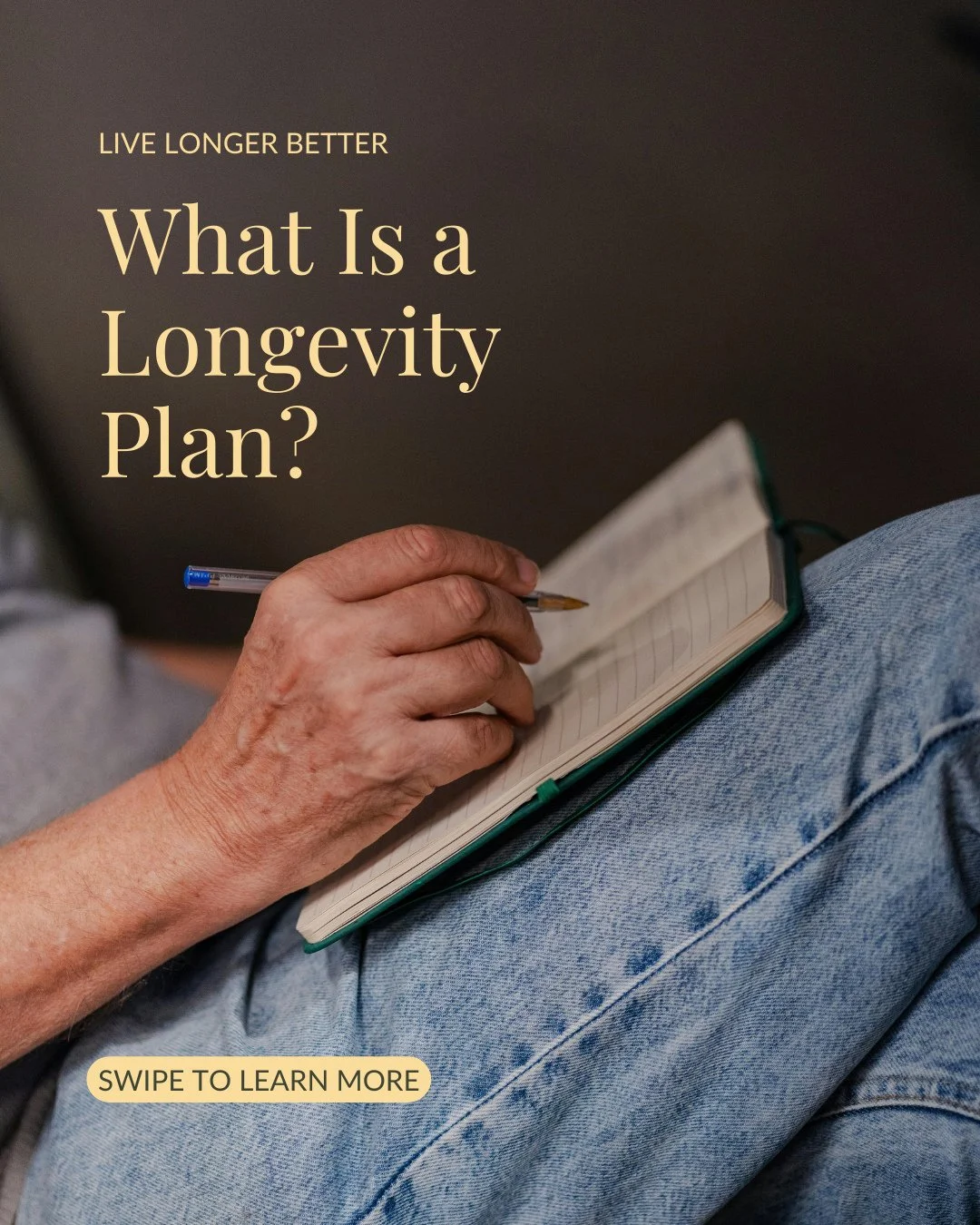 What is a longevity plan and why do you need one? ✨⁠
⁠
A longevity plan isn&rsquo;t about adding years to your life - it&rsquo;s about adding life to your years.⁠
⁠
It&rsquo;s your personal blueprint for staying strong, sharp, and fulfilled through e