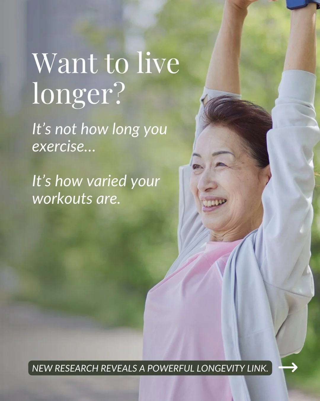 A massive 30-year study just changed how we think about exercise and longevity 👇⁠
⁠
Researchers found that people who did the widest range of physical activities had a 19% lower risk of early death &mdash; regardless of how much time they spent work