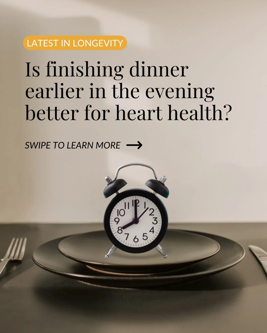 New research found that finishing meals at least 3 hours before bed and fasting overnight for 12+ hours improved:⁠
&bull; Nighttime blood pressure⁠
&bull; Resting heart rate during sleep⁠
&bull; Next-day blood sugar control⁠
⁠
In other words, alignin
