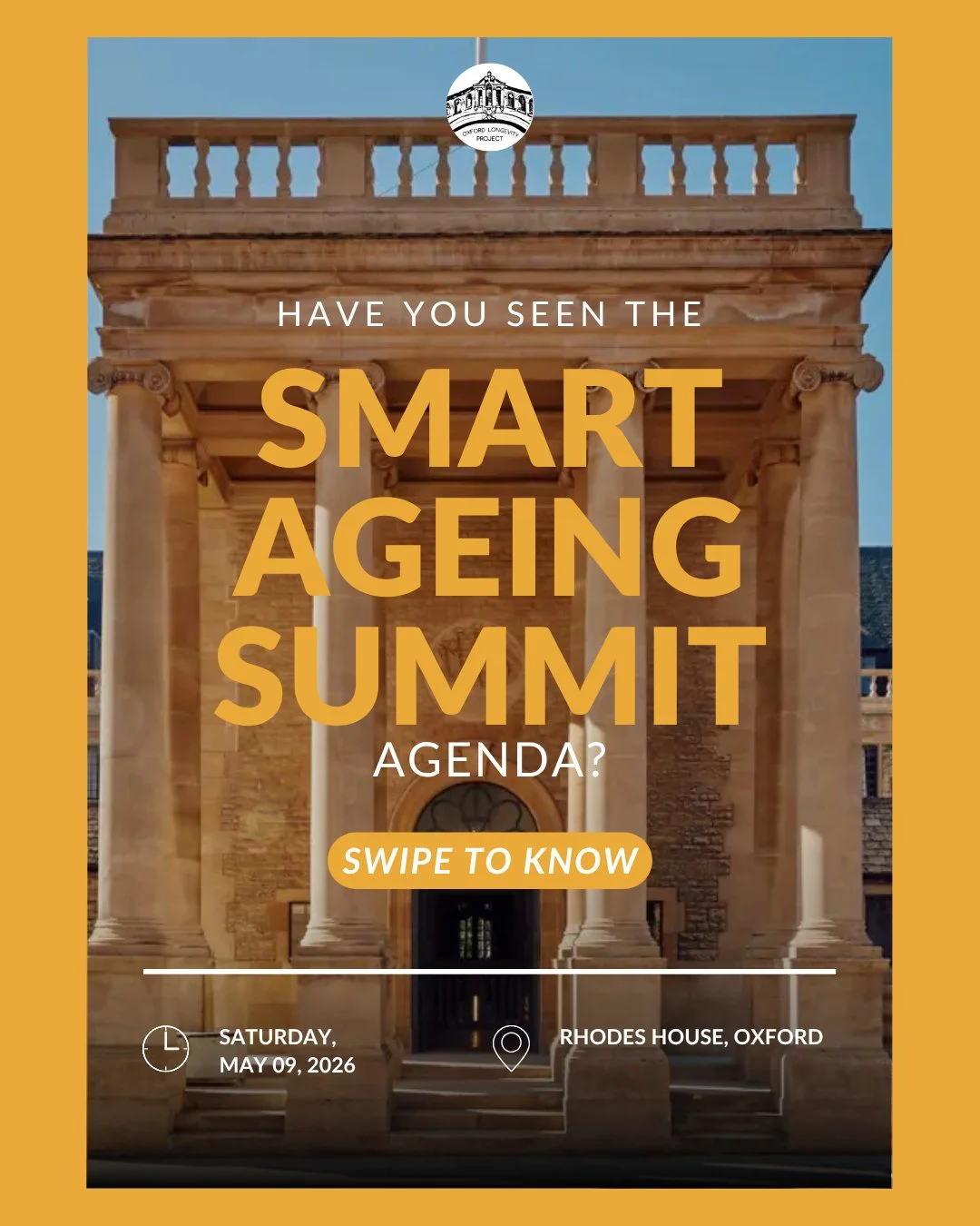 Have you seen the day&rsquo;s agenda for the Smart Ageing Summit?⁠
⁠
We&rsquo;re just a few weeks away &mdash; and the programme is packed.⁠
⁠
From Professor Chris van Tulleken&rsquo;s keynote to expert-led sessions on diet, metabolism and longevity,