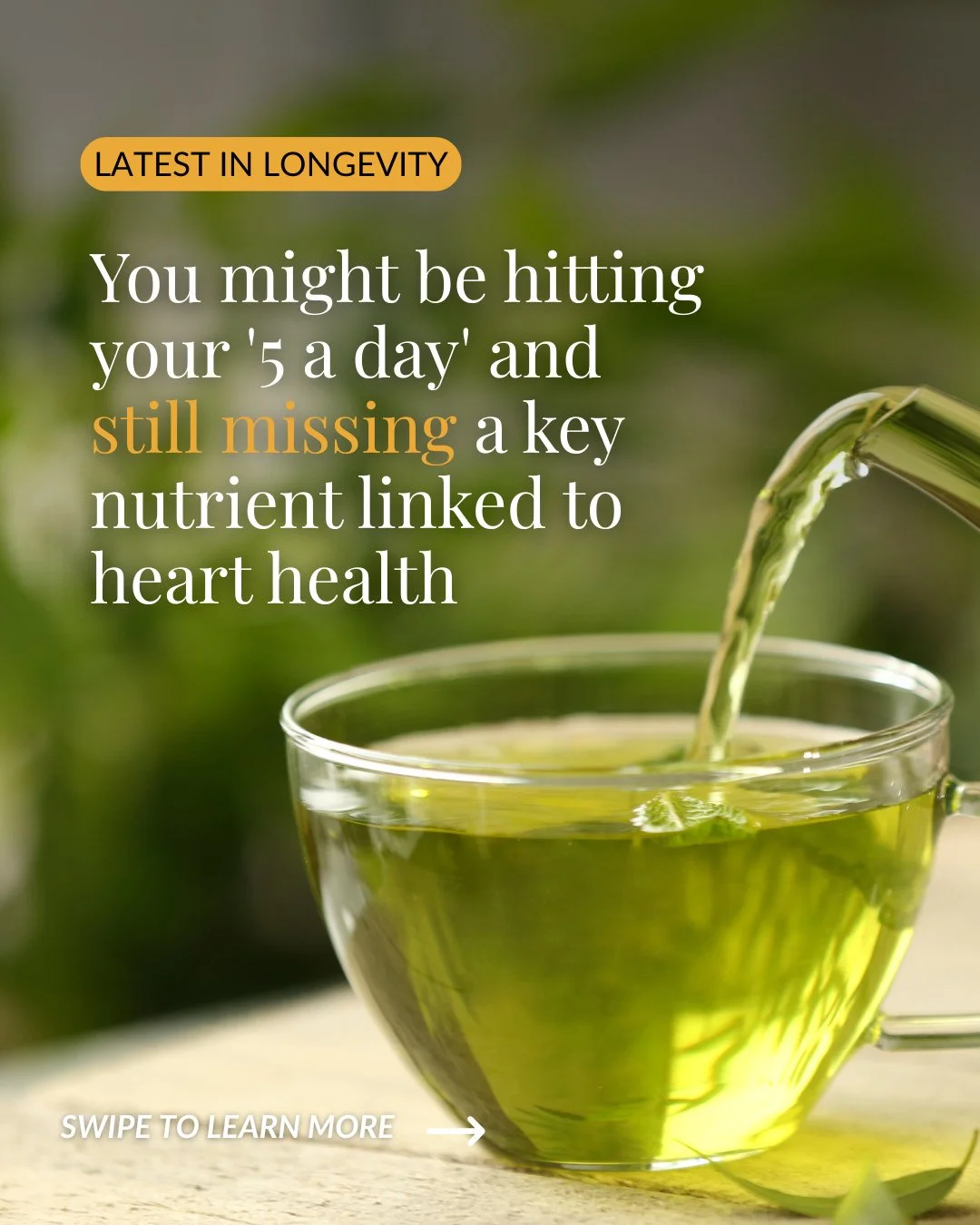 Eating your 5 a day? You might still be missing one of the most important nutrients for heart health.⁠
⁠
A study of over 30,000 adults found that fewer than 1 in 5 people who met standard fruit and vegetable guidelines consumed enough flavanols - pla