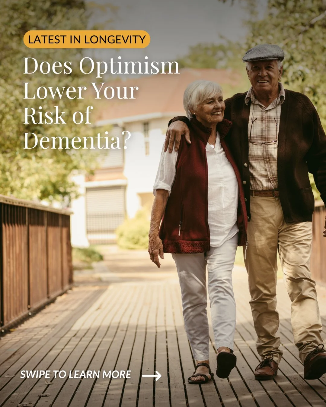 Could your outlook on the future help protect your brain?⁠
⁠
Researchers followed over 9,000 adults aged 70+ for up to 14 years. Those with higher optimism were meaningfully less likely to develop dementia, about 15% lower risk per step up in optimis